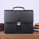 Jack&Chris Mens New PU Leather Attache Briefcase Traditional Messenger Lawyer Bag, MBYX015 - Image 7